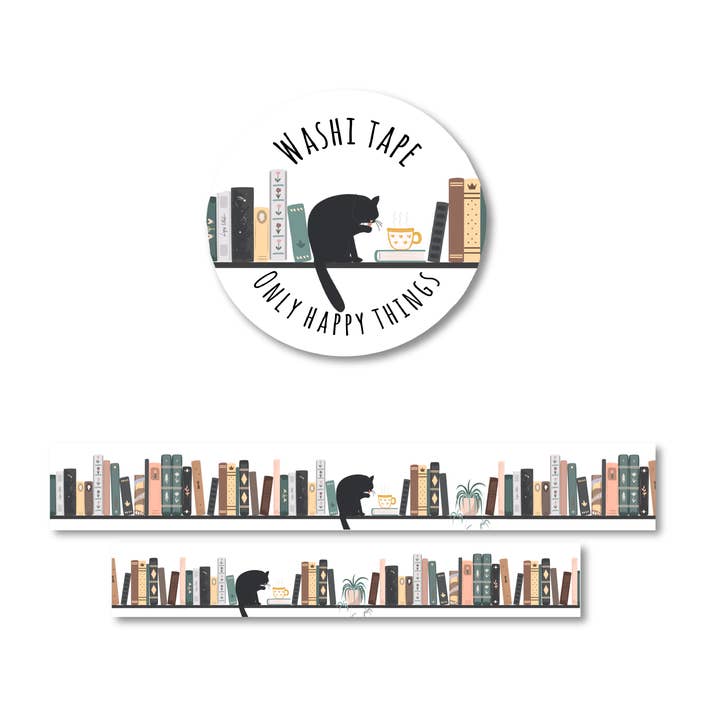 Only Happy Things Stationery - Bookshelf Washi Tape
