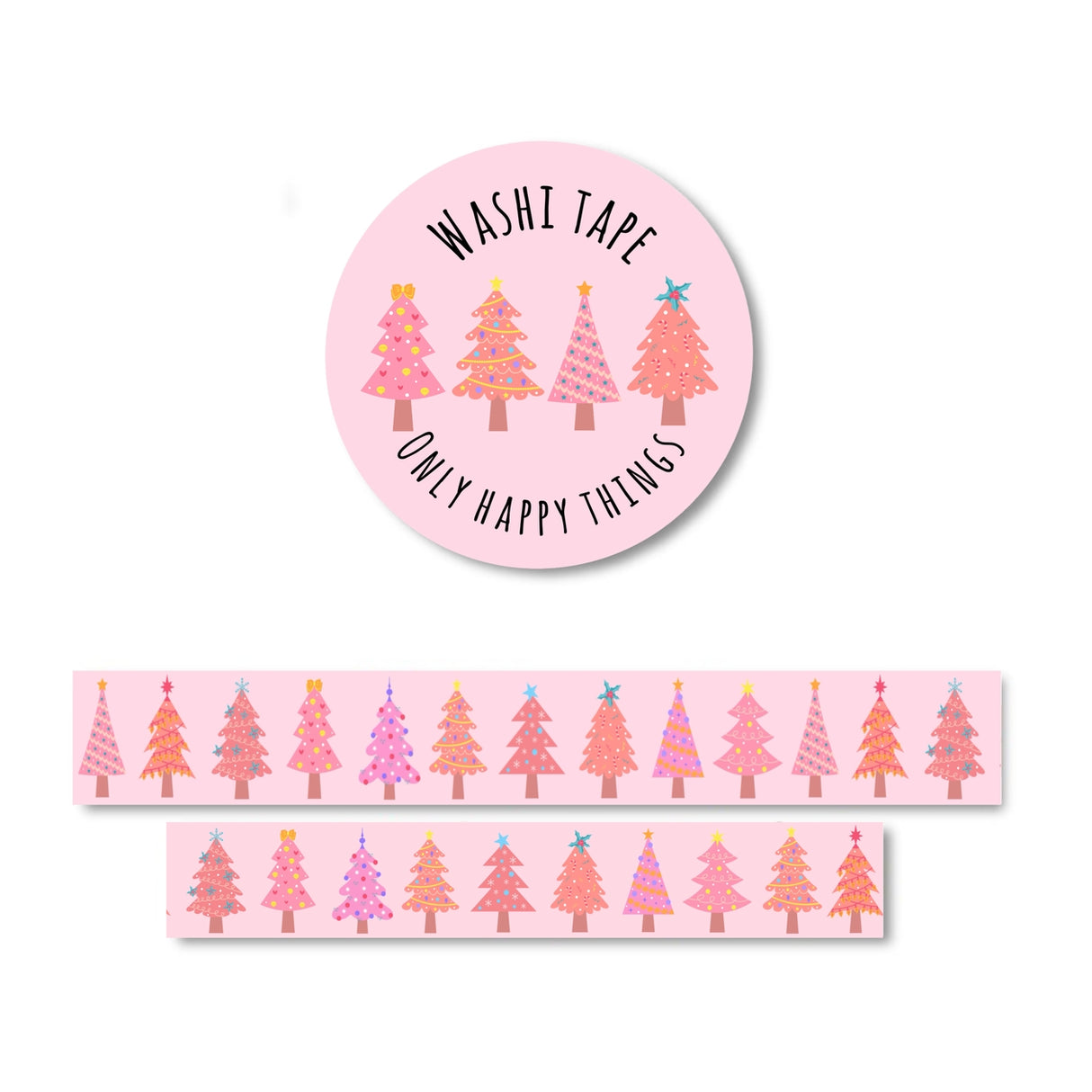 Only Happy Things Stationery - Christmas Trees Washi Tape