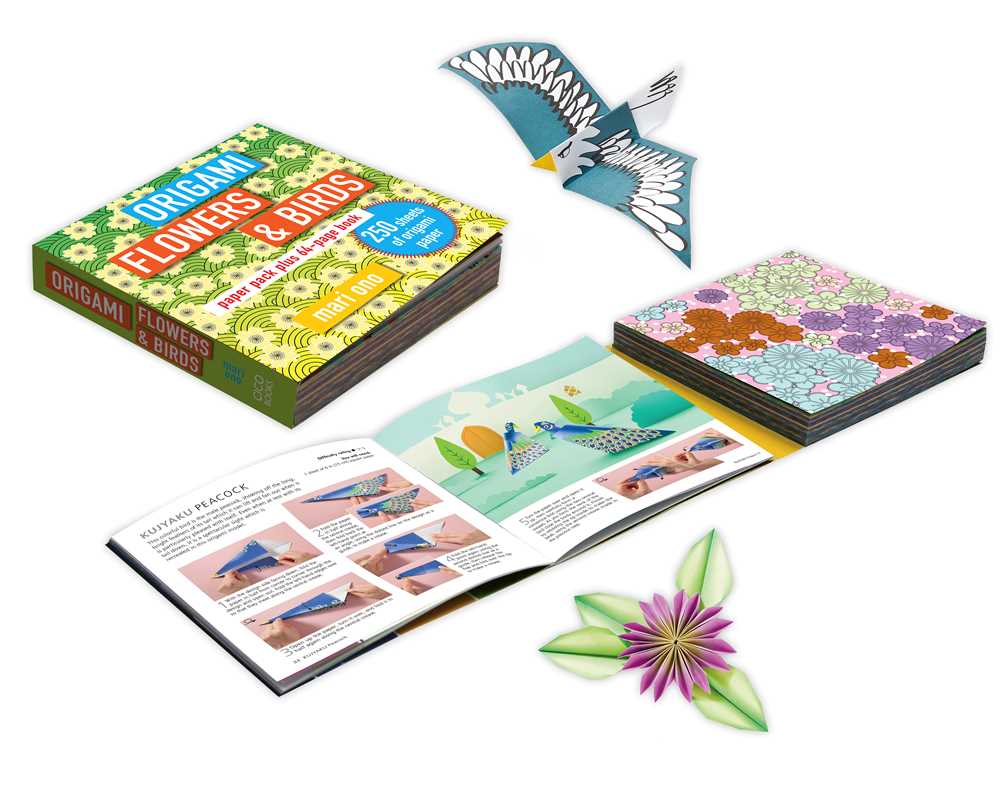 Featuring a 64-page book, plus 250 sheets of origami paper, try these 15 origami models that are inspired by the elegant beauty of flowers and birds.
Origami Flowers and Birds explores the best nature has to offer, with a 64-page instruction book that guides you step by step through 15 paper projects, including a crane, owl, robin, rose, tulip, and more. To get you started, 250 sheets of traditional origami paper are provided, so you can explore your creativity, right from the get go.