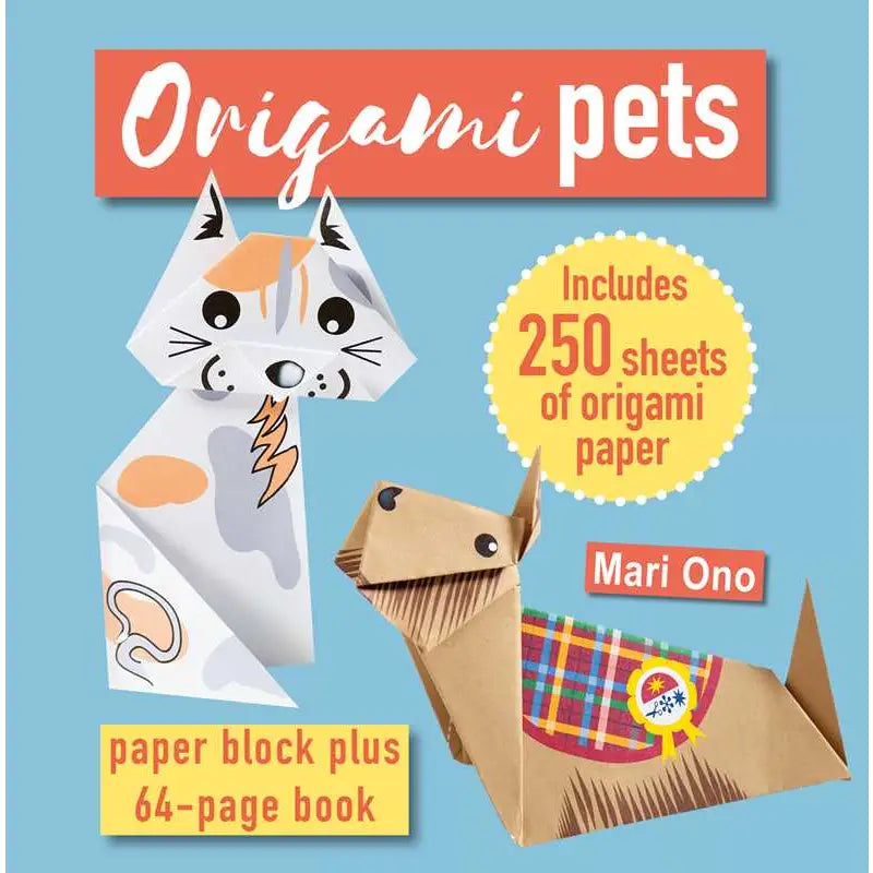 Create all the pets you have ever wanted with these wonderful projects.
Enjoy 250 sheets of specially designed printed paper and a 64-page instruction book that guides you step by step through 15 wonderful animal paper projects, from a delightful dachshund to a cuddly hamster, and even a perfect Persian cat. These friendly animals can be used as lovely gifts to give to friends or as unique decorations to leave throughout the house! Origami is also known to help encourage connectedness, awareness and improv