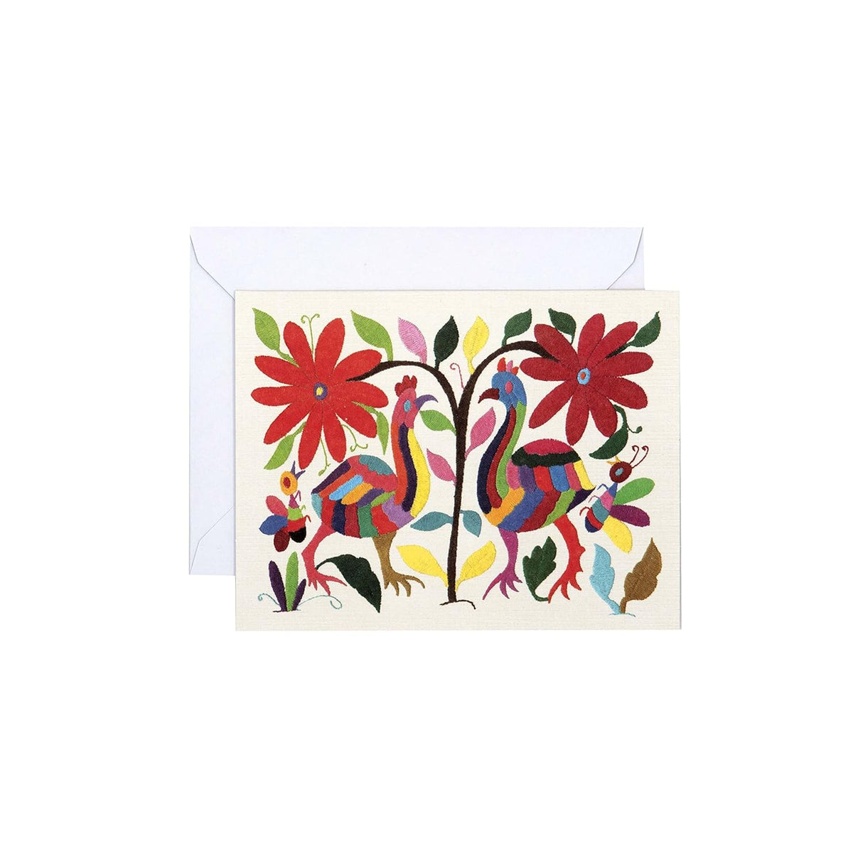 Celebrate the bold, modern, and colorful art of the Otomi in the Otomi Notecards. Vibrant patterns leap off the page with fully embossed designs that mimic the raised texture of the traditional embroidery of the Otomi people, who are indigenous to central Mexico. A perfect all-occasion set, Otomi Notecards includes four stunning designs paired with four different envelopes, each with a flash of color inside, and a historical description of Otomi embroidery.
