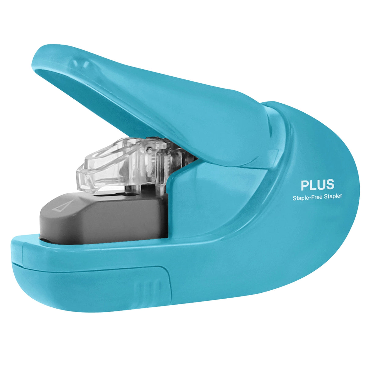 This clinch stapler lets you quickly fasten paper without the use of staples. Never buy staples again. It fastens up to five sheets of paper at a time with a unique inter-folding process. Always ready to use—never worry about running out of staples and safe for children to use.
"Stapled" documents are paper shredder safe.
Perfect for school, home and office.