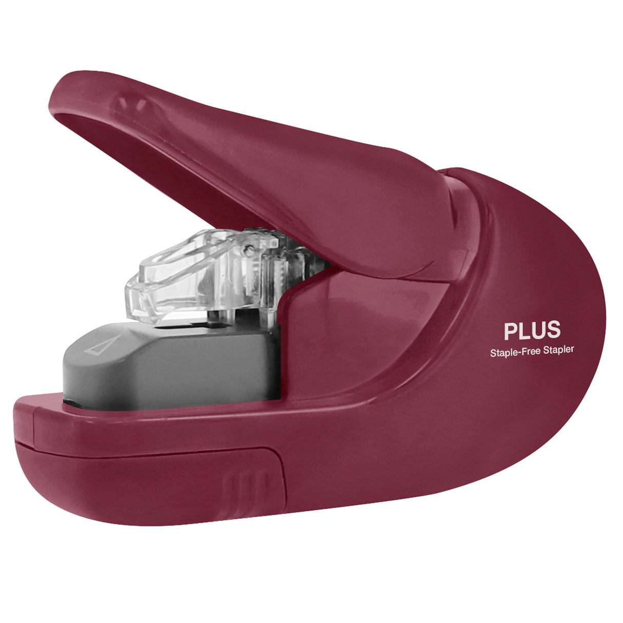This clinch stapler lets you quickly fasten paper without the use of staples. Never buy staples again. It fastens up to five sheets of paper at a time with a unique inter-folding process. Always ready to use—never worry about running out of staples and safe for children to use.
"Stapled" documents are paper shredder safe.
Perfect for school, home and office.