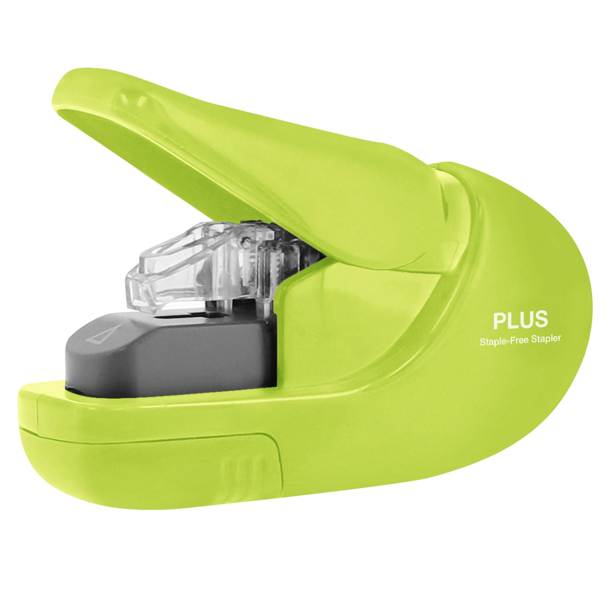This clinch stapler lets you quickly fasten paper without the use of staples. Never buy staples again. It fastens up to five sheets of paper at a time with a unique inter-folding process. Always ready to use—never worry about running out of staples and safe for children to use.
"Stapled" documents are paper shredder safe.
Perfect for school, home and office.