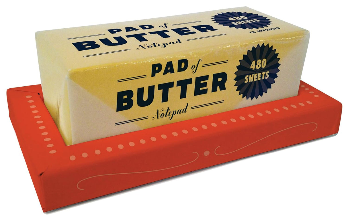 Pad of Butter Notepad
This non-stick notepad—perfect for slathering brilliant ideas onto—makes a charming stocking stuffer and low-calorie gift.
