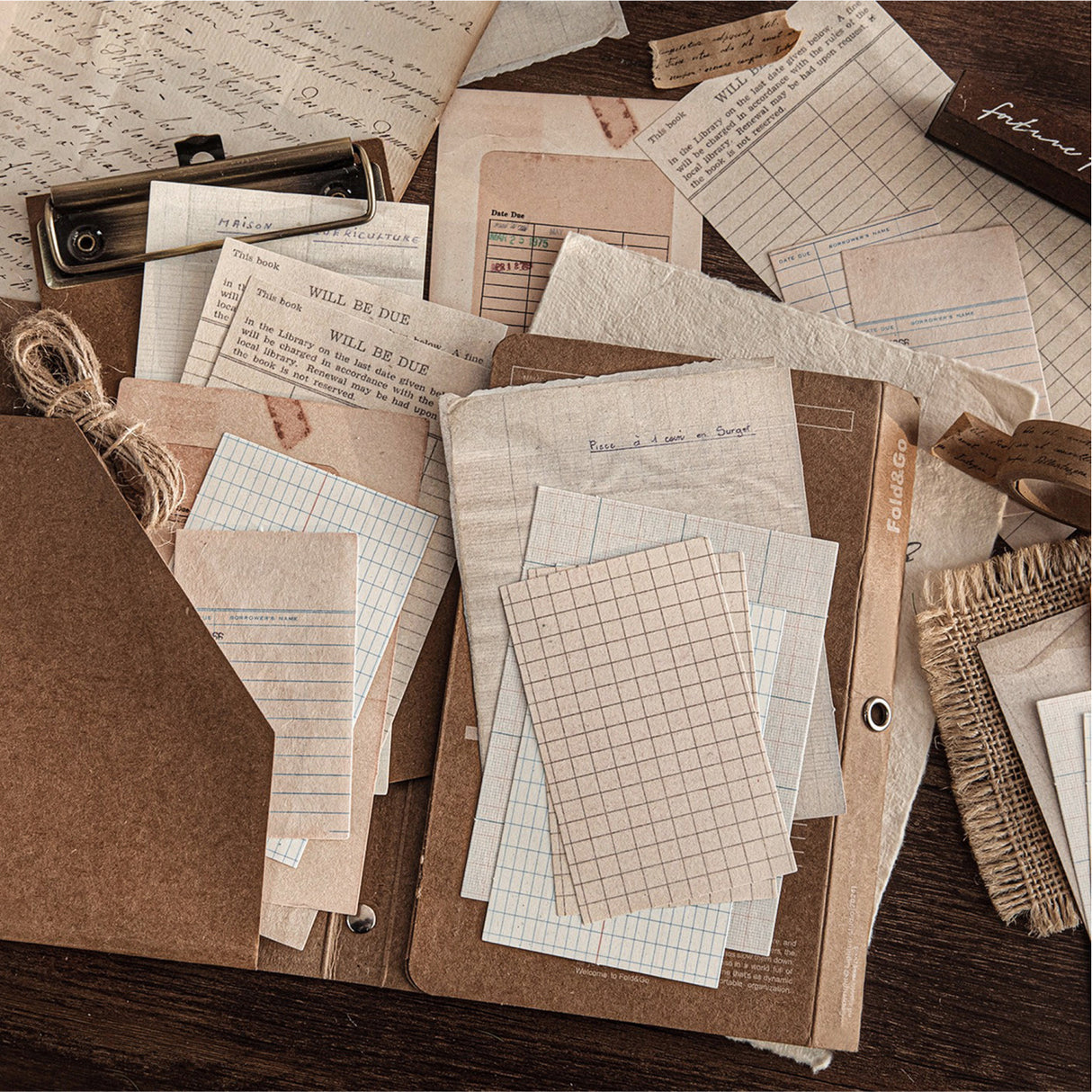 This beautifully crafted paper pack includes 30 pieces of cute paper materials in different patterns and 1 small clamp! Each pack comes with pieces in varying styles with a unique set of designs.
These pieces make great card decoration, collage pieces, or additions to your journal spreads!