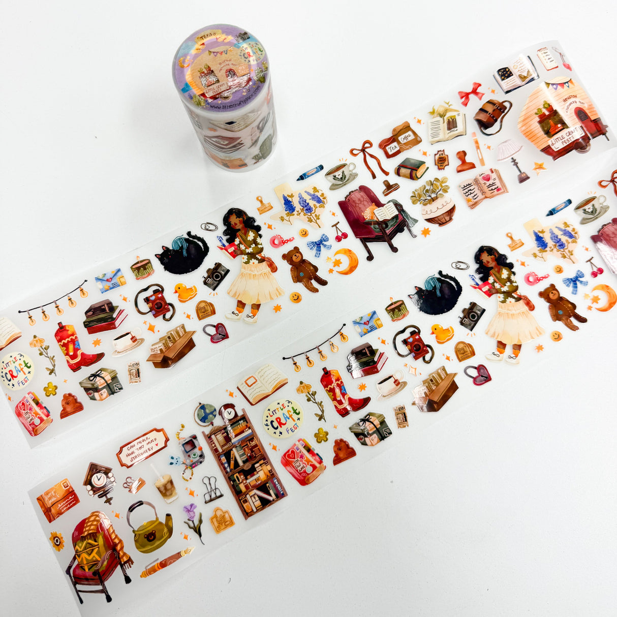 PaperaicaShop x Little Craft Fest Pre-cut PET Tape - Stationery & Texas Love
