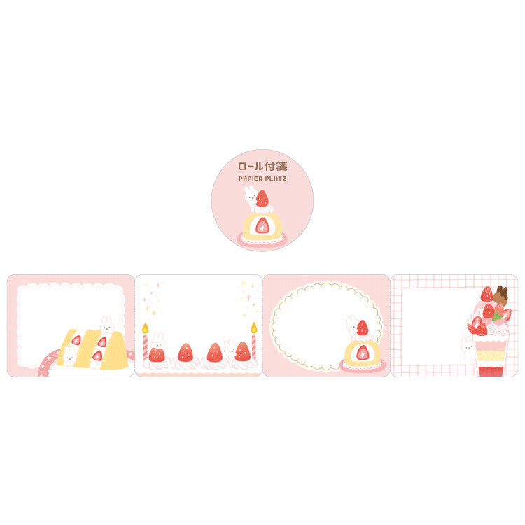 Bunny Strawberry Sticky Notes Roll