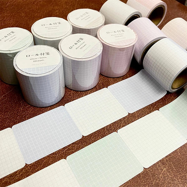 Perforated sticky notes in a roll. Designs can be torn off easily and be used individually. These soft colored sticky notes are perfect for your planner or journal.
Each roll has 100 pieces of sticky notes with 2 designs (50 pieces for each design).
Size of each sticky note: 40mm x 50mm
2 designs x 50 sheets each (100 sheets in total)
Includes 1 roll of sticky notes
Country of manufacture: Japan
Material / component: High quality paper