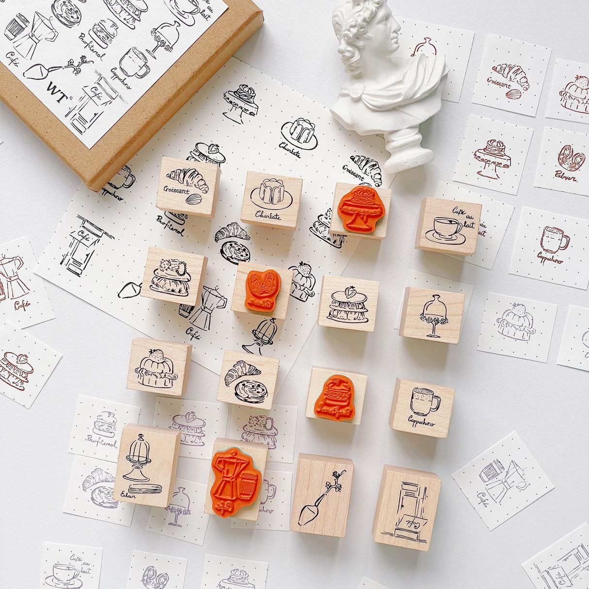 Hey, coffee lovers! This fun stamp set has all sorts of cute sketches featuring your favorite café goodies—tasty pastries, cozy coffee cups, and sweet treats! Whether you’re sprucing up your planner, making personalized cards, or just having fun with your scrapbook, these stamps are perfect for adding a delicious touch of Paris to everything you create. So grab some ink and start stamping your way to a little piece of Paris right at home! Enjoy the sweet vibes!