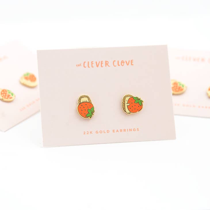 Peek-A-Boo Strawberry Earrings
