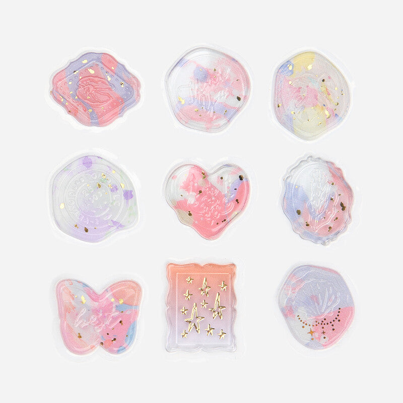 Phantom Flower Wax Seal Sticker Red