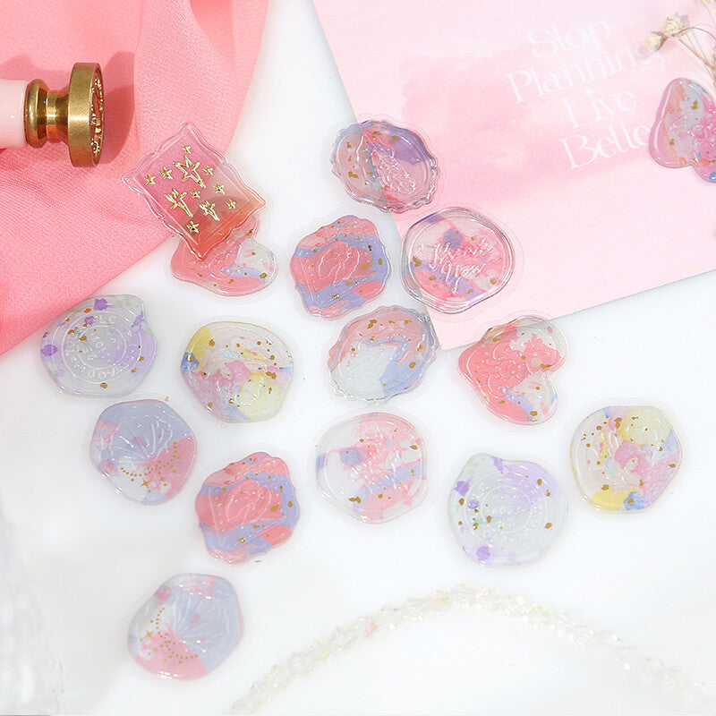 Phantom Flower Wax Seal Sticker Red