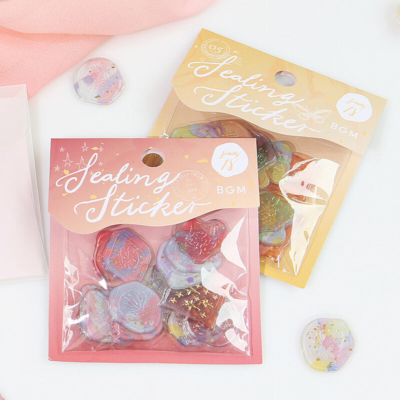 Phantom Flower Wax Seal Sticker Red