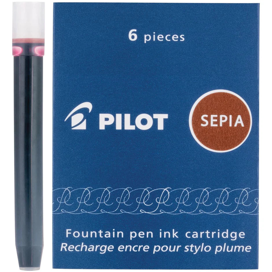 Namiki fountain pen ink cartridges are created using the highest standards and variations of color. Each hue provides an intense depth of color and consistency, rendering the highest performance from your most treasured fountain pens. Enjoy the rich colors of Japan with every stroke. For every creative endeavor, namiki provides the ultimate writing tool.
Each box includes 6 cartridges