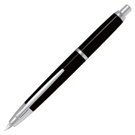 Brilliant design and ingenious engineering combine in the refined, elegant style of the world's first and favorite retractable fountain pen, the Vanishing Point by Pilot. The internal mechanism of this exceptionally crafted fountain pen allows the 18-karat gold nib to retract fully into the barrel when not in use. Vanishing Point is refillable for continued use with a cartridge or Pilot's CON-50 converter. The fountain pen is available in extra fine, fine, medium or broad point sizes. These pens arrive pack