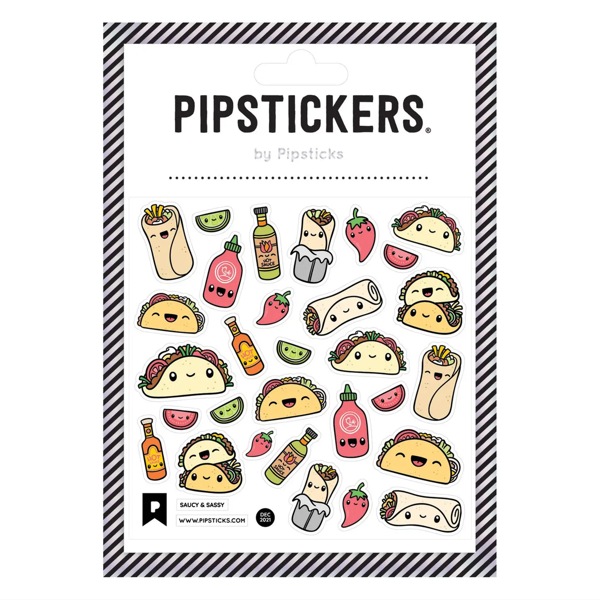 PipStickers are the PERFECT gift for the sticker lover in your life - even if it's you! These unique PVC designs with holographic gold foil accents come on a clear backing and cannot be found anywhere else.
Includes one 4'' x 4'' sheet of Saucy & Sassy PipStickers and includes the Pipsticks manifesto.