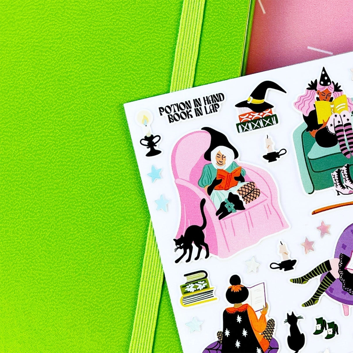 PipStickers are the PERFECT gift for the sticker lover in your life - even if it's you! These unique PVC designs with holographic silver foil accents come on a clear backing and cannot be found anywhere else.
Includes one 4" x 4" sheet of Book Coven PipStickers and includes the Pipsticks manifesto.