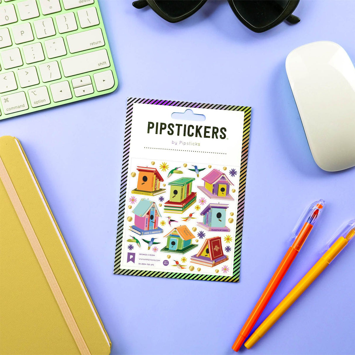 Pipsticks - Booked A Room Sticker Sheet
PipStickers are the PERFECT gift for the sticker lover in your life - even if it's you! These unique PVC designs come on a clear backing and cannot be found anywhere else.
Includes one 4'' x 4'' sheet of Booked A Room PipStickers and includes the Pipsticks manifesto.