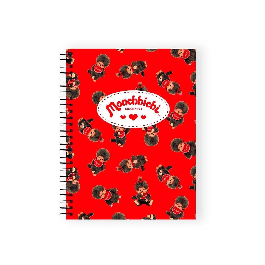 Pipsticks - Monchhichi Red Spiral Notebook