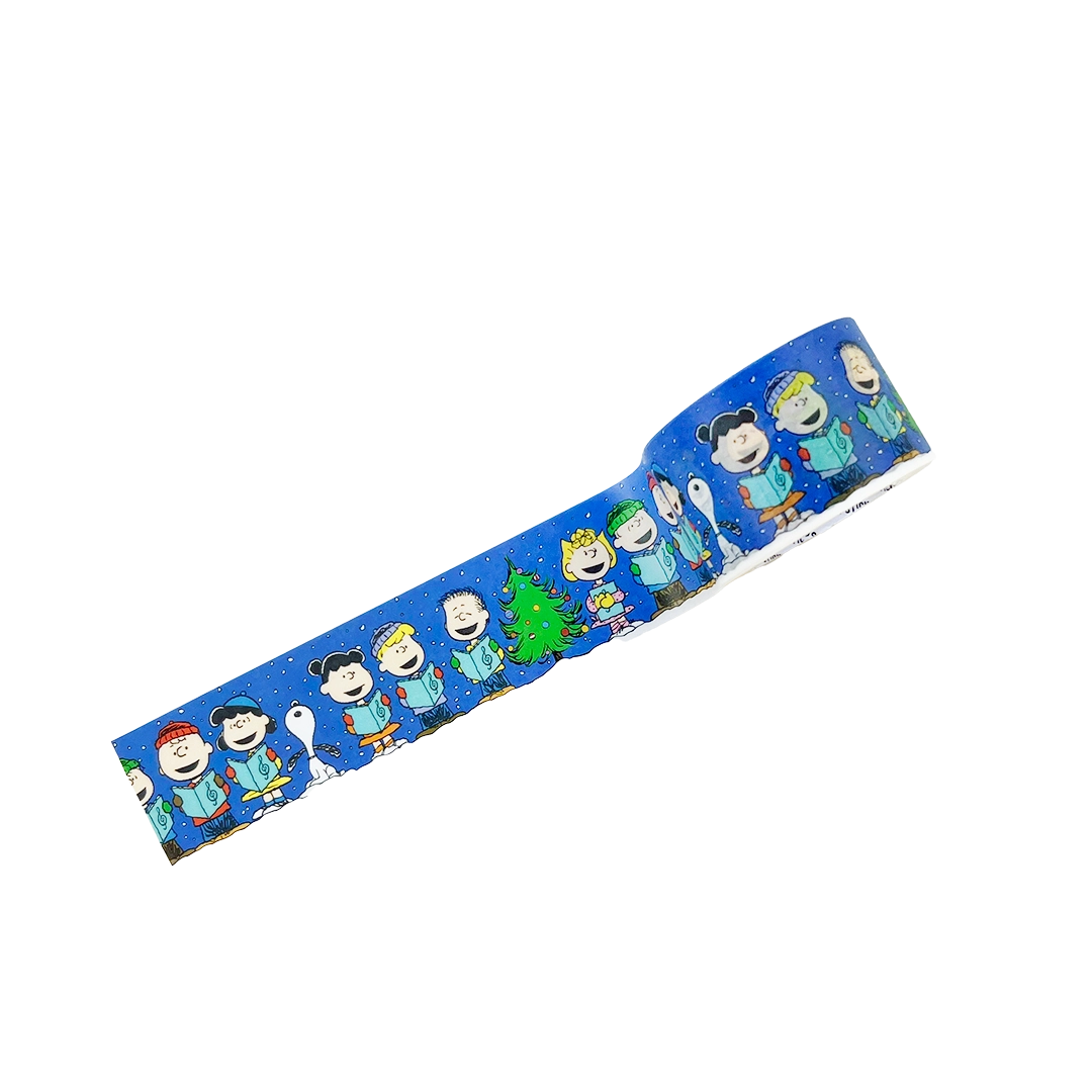 Peanuts holiday Wash is finally here! Pipsticks washi tape is amazing paper tape that's removable with just the right amount of tack. It's perfect for crafting, wrapping and decorating everything in your life! Use it on your planner, bullet journal, inspo wall, snail mail, ANYTHING!!
Includes one 30mm x 10m roll of Peanuts Go Caroling Washi.