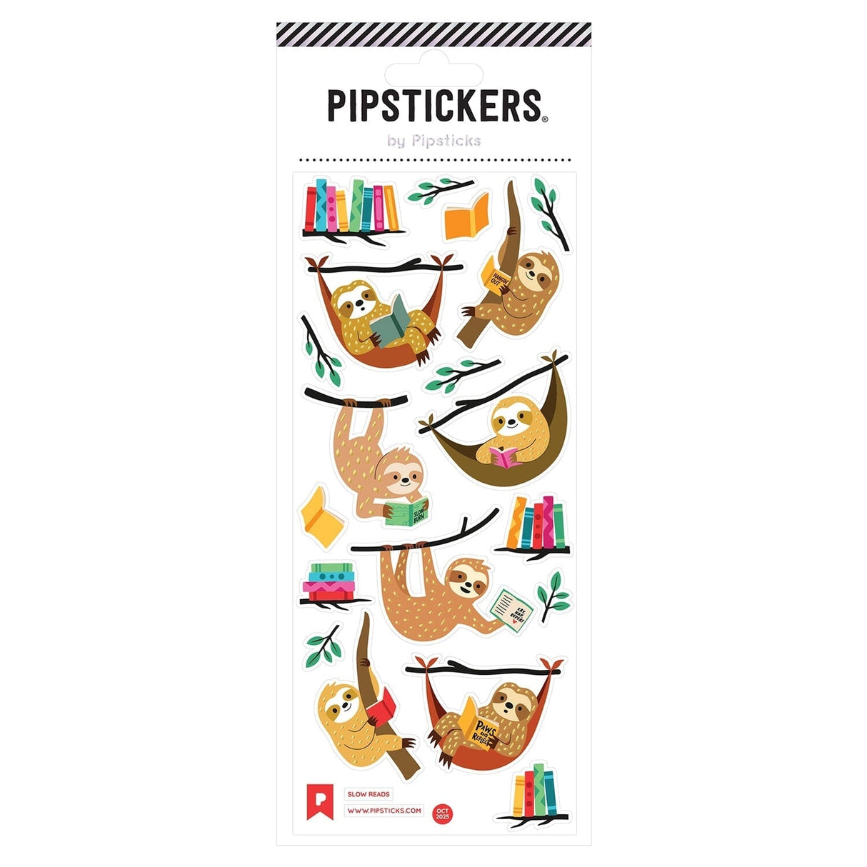 PipStickers are the PERFECT gift for the sticker lover in your life - even if it's you! These unique PVC designs with gold foil accents come on a clear backing and cannot be found anywhere else.
Includes one 3" x 7" sheet of Slow Reads PipStickers and includes the Pipsticks manifesto.