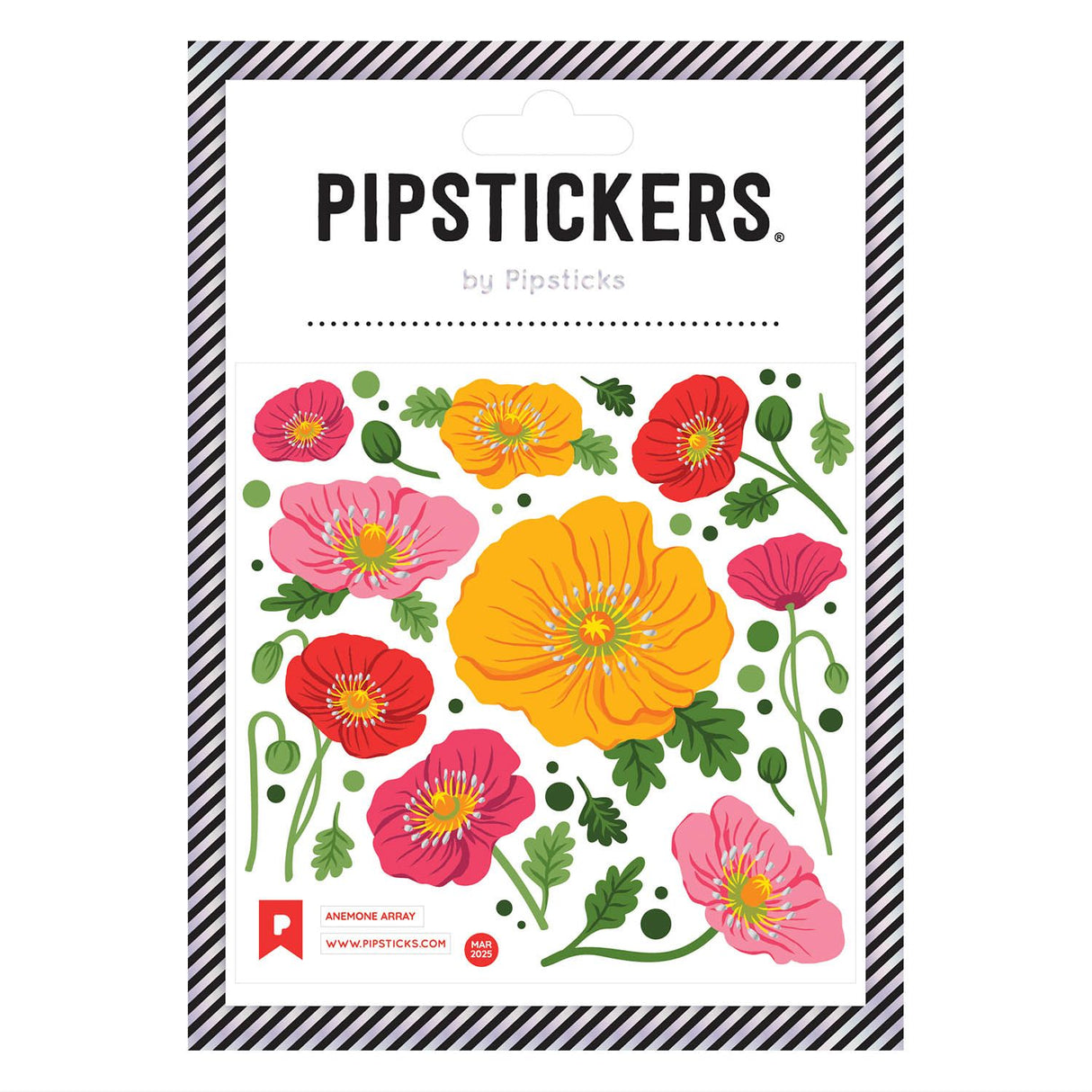 Pipsticks - Peaceful Poppies Sticker Sheet
PipStickers are the PERFECT gift for the sticker lover in your life - even if it's you! These unique PVC designs with silver foil accents come on a clear backing and cannot be found anywhere else.
Includes one 4'' x 4'' sheet of Peaceful Poppies PipStickers and includes the Pipsticks manifesto.