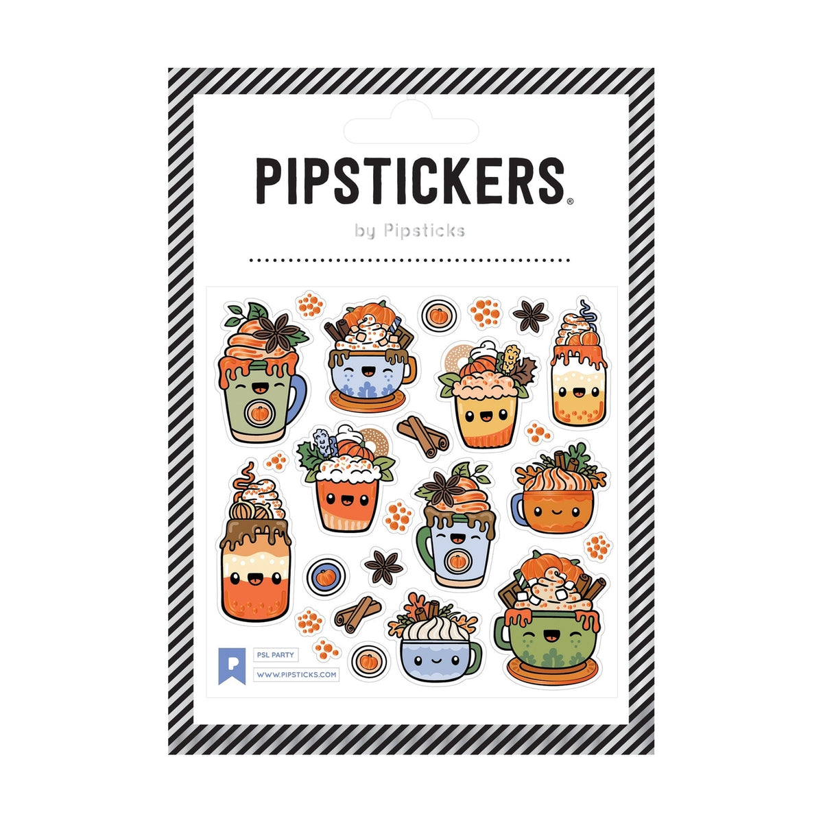 PSL season is officially here! PSL Party PipStickers are serving up the cutest lineup of cozy fall drinks, topped with whipped cream, pumpkins, leaves, cinnamon sticks, and all the autumn extras. Perfect for planners, journals, happy mail, and celebrating your favorite cozy-season drink.