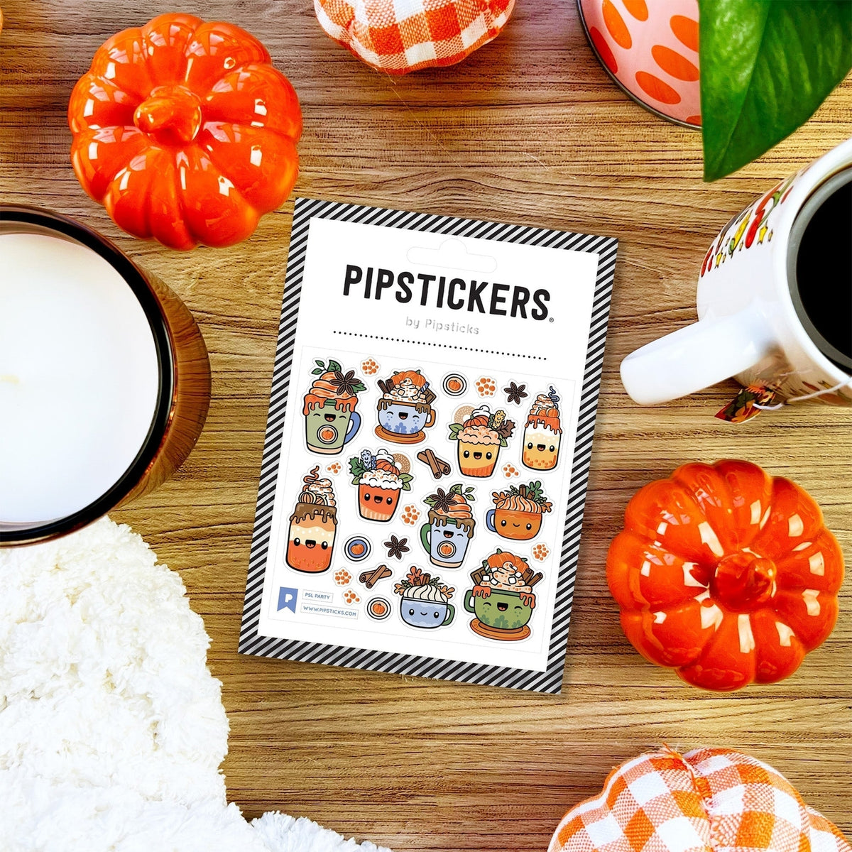 PSL season is officially here! PSL Party PipStickers are serving up the cutest lineup of cozy fall drinks, topped with whipped cream, pumpkins, leaves, cinnamon sticks, and all the autumn extras. Perfect for planners, journals, happy mail, and celebrating your favorite cozy-season drink.