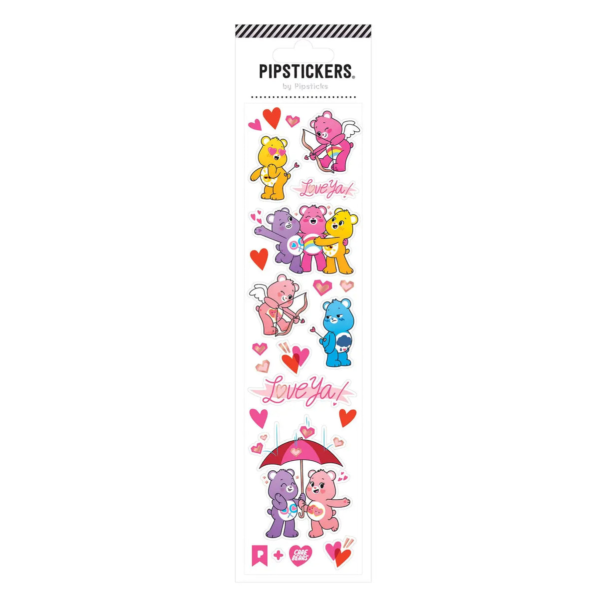 PipStickers are the PERFECT gift for the sticker lover in your life - even if it's you! These unique PVC designs with rose gold foil accents come on a clear backing and cannot be found anywhere else.
Includes one 2'' x 8'' sheet of Care Bears Hearts & Hugs PipStickers and includes the Pipsticks manifesto.