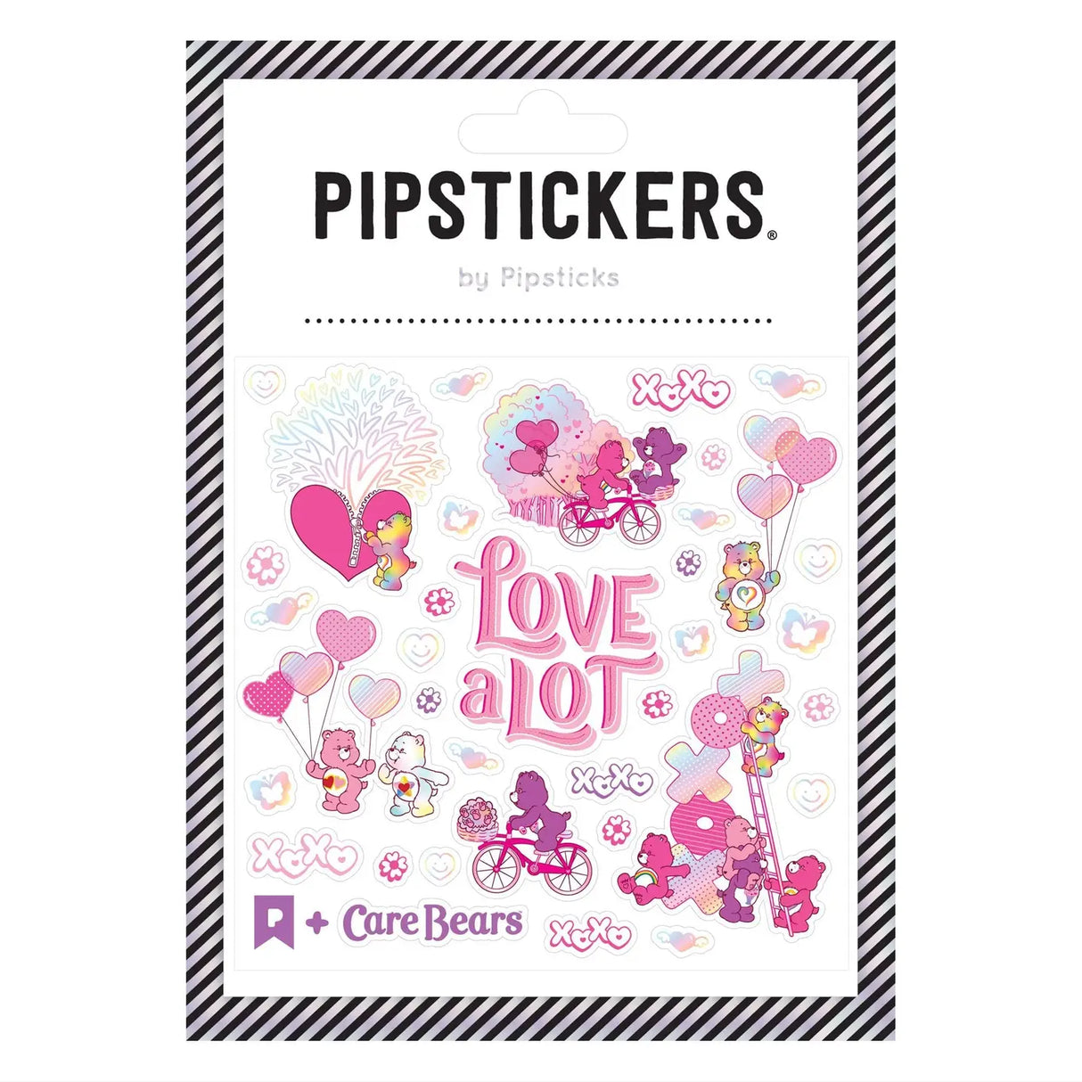PipStickers are the PERFECT gift for the sticker lover in your life - even if it's you! These unique wood-free paper designs come on a clear backing and cannot be found anywhere else.
Includes one 4" x 4" sheet of Care Bears Love A Lot PipStickers and includes the Pipsticks manifesto.