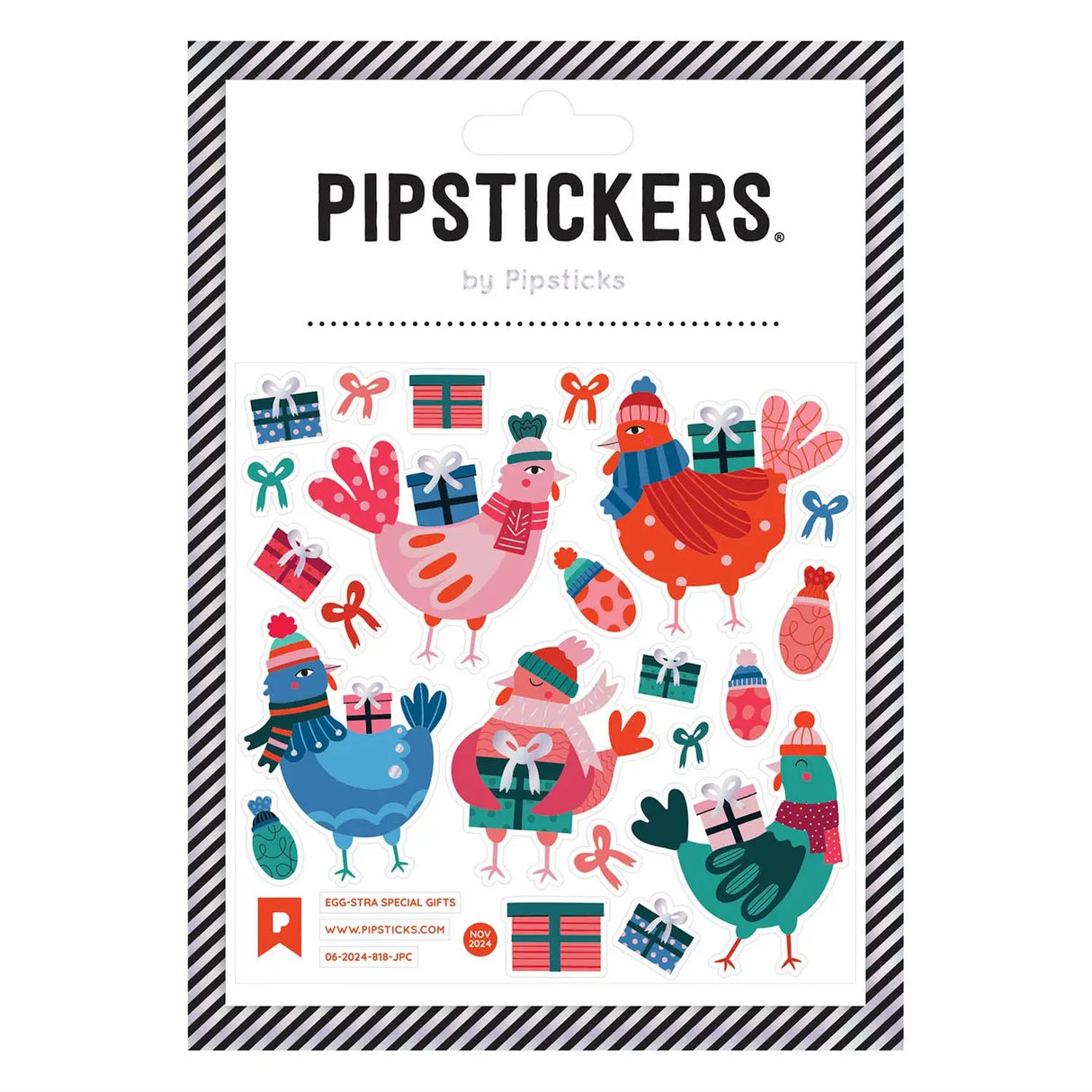 PipStickers are the PERFECT gift for the sticker lover in your life - even if it's you! These unique PVC designs with holographic gold foil accents come on a clear backing and cannot be found anywhere else.
Includes one 4'' x 4'' sheet of Egg-stra Special Gifts PipStickers and includes the Pipsticks manifesto.