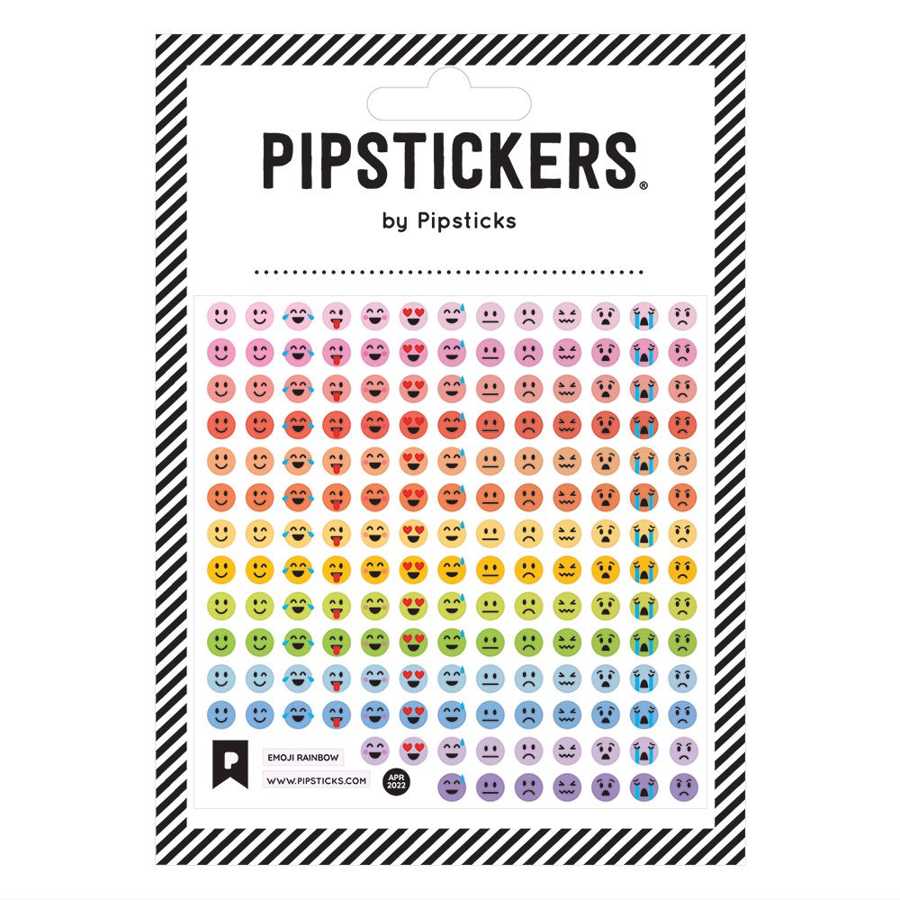 Pipsticks Sticker Sheet - Emoji Rainbow