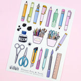 Planner Pens & Tools Sticker Sheet