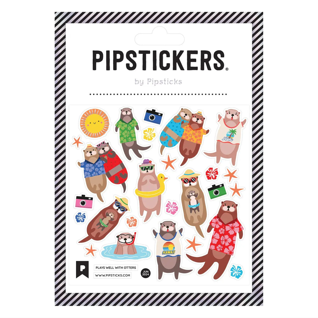 PipStickers are the PERFECT gift for the sticker lover in your life - even if it's you! These unique PVC designs with silver foil accents come on a clear backing and cannot be found anywhere else.
Includes one 4'' x 4'' sheet of Plays Well With Otters PipStickers and includes the Pipsticks manifesto.