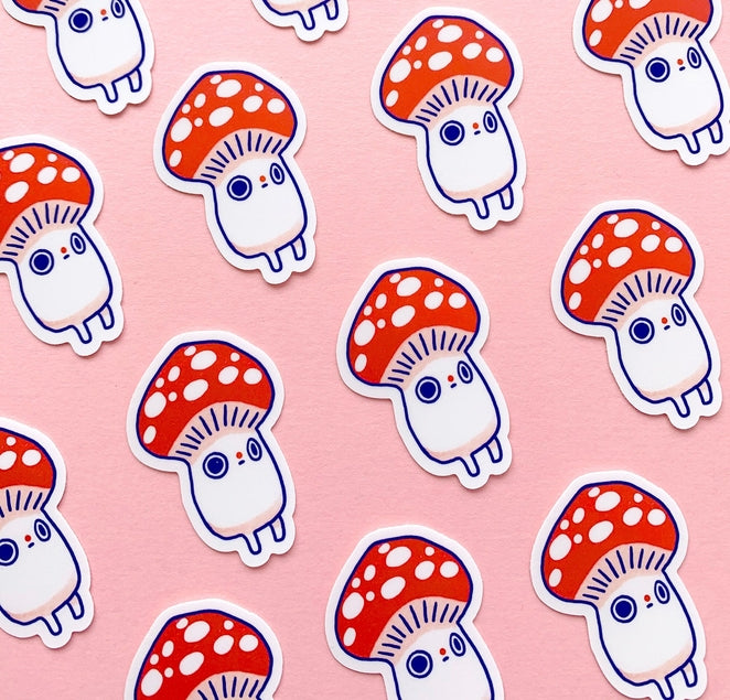 Plump Mush Vinyl Sticker