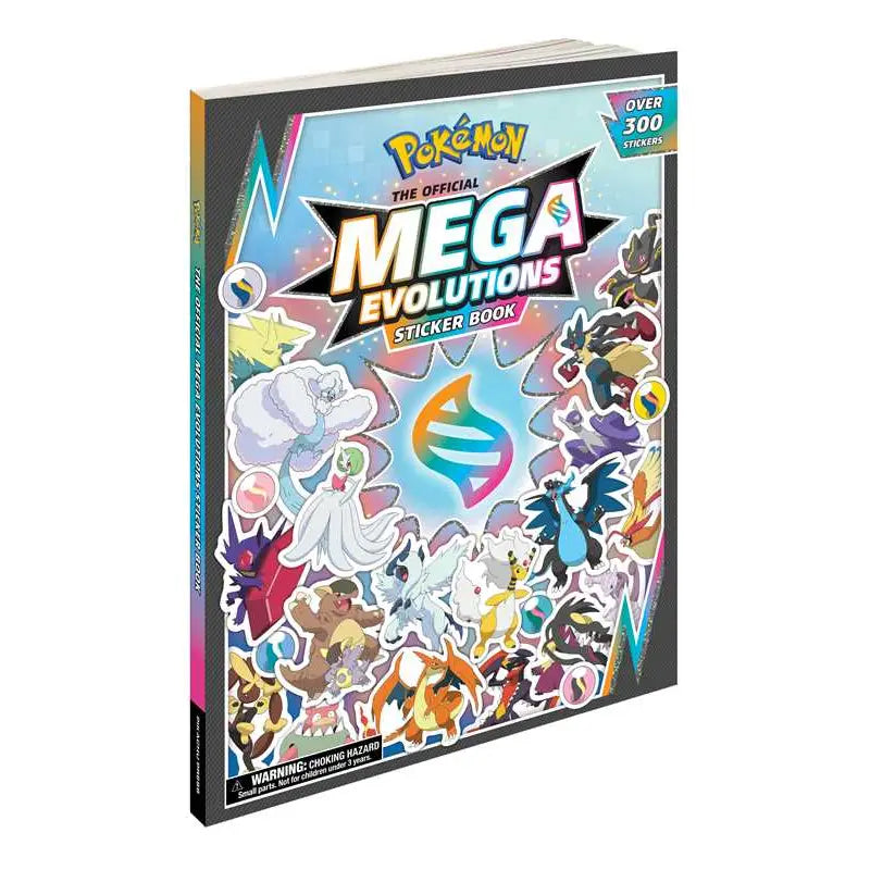 Pokémon: The Official Mega Evolutions Sticker Book includes 48 known Mega-Evolved Pokémon originally discovered in Hoenn and Kalos. Learn how Pokémon surpass their normal limits in battle through Mega Evolution—a representation of the strong bond between Trainer and Pokémon!
Organized by Pokédex number, this sticker book provides the name, pronunciation, type, height, and weight for each Pokémon featured. You’ll also find tip boxes with extra bits of information about each Mega Evolution in the