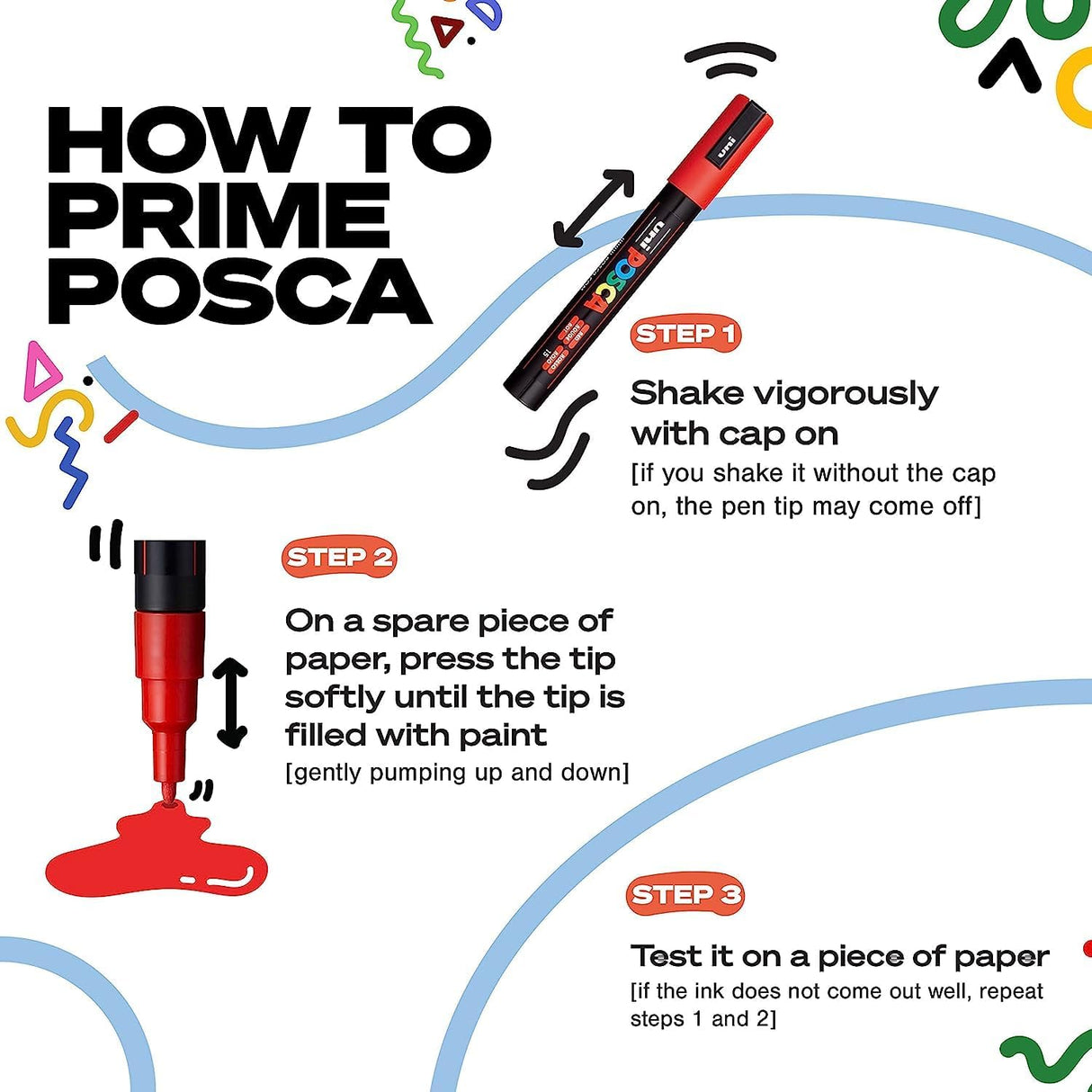 Marcadores Posca de punta gruesa de 8 quilates: juego de 8 colores