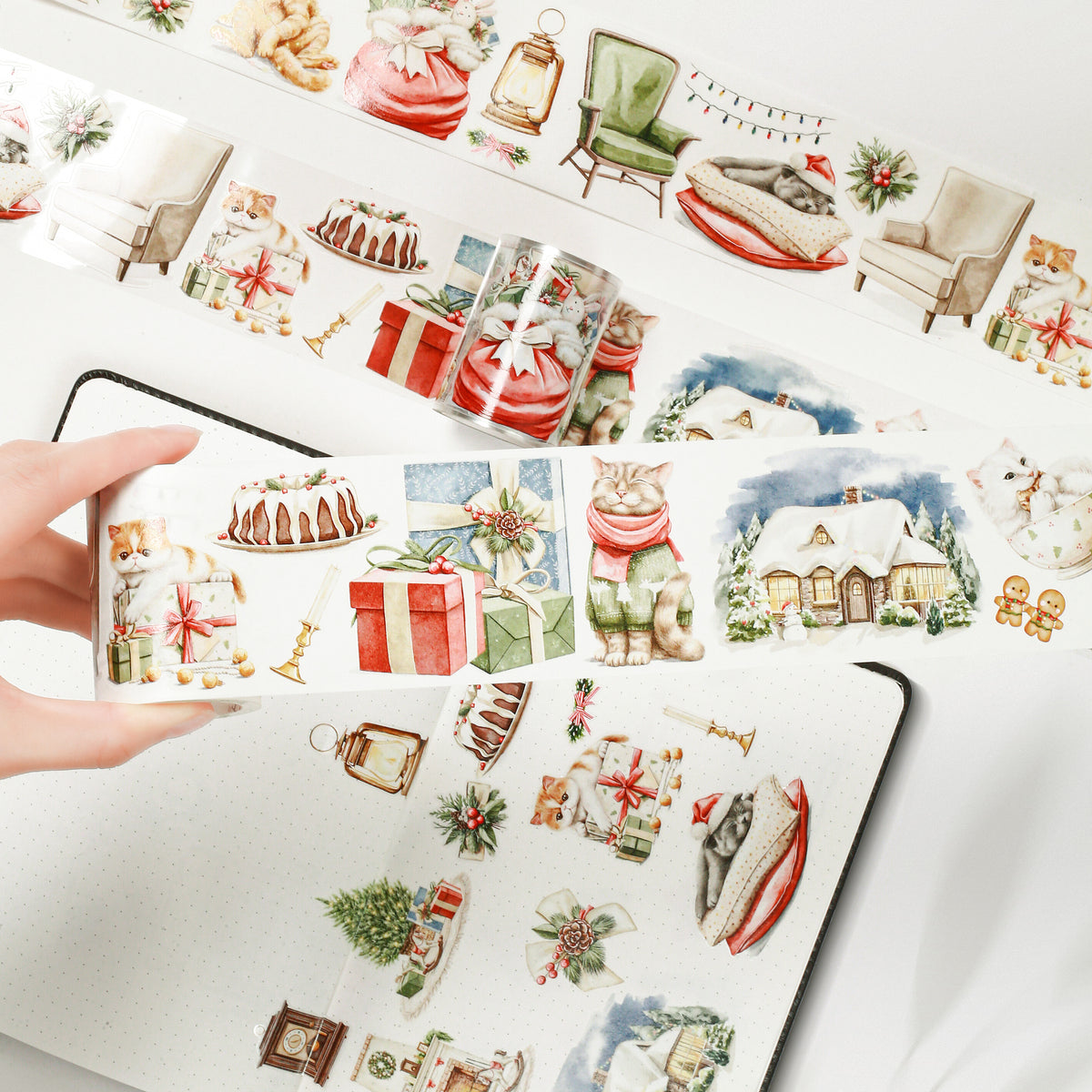 Pre-cut Frozen Paws Wide Washi / PET Tape