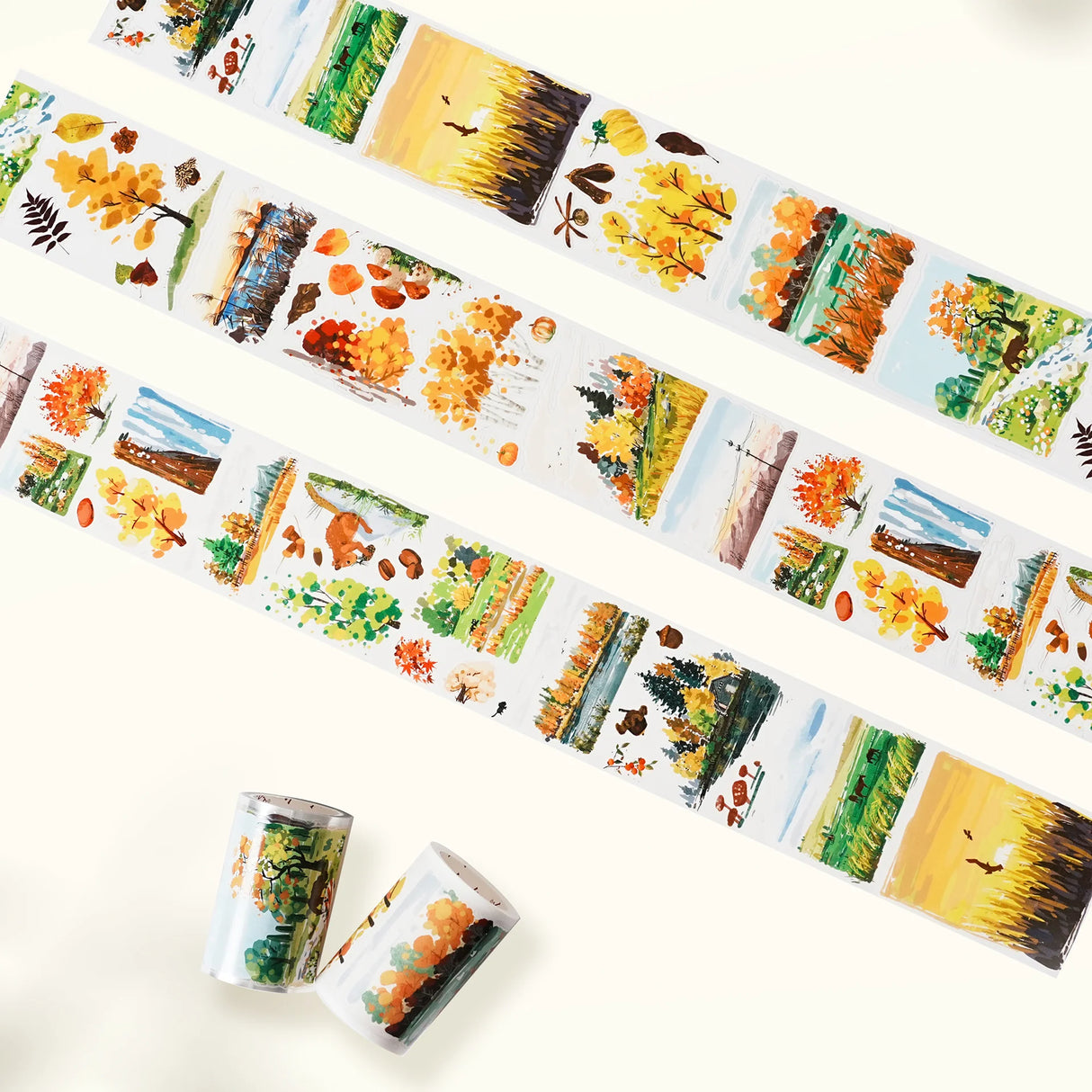 Celebrate autumn’s vibrant palette with Amber Leaves Wide Washi/PET Tape. From golden yellows to rustic reds and deep browns, the watercolor designs capture the essence of a crisp Fall day. Complete with poetic quotes, each pre-cut piece makes your pages effortlessly beautiful.
Brand: WT ( The Washi Tape Shop)
Material: PET Clear Tape
Pre-cut PET Tape
Size: 65mm×5m
Design Loop: 100cm
Material: PET Clear Tape