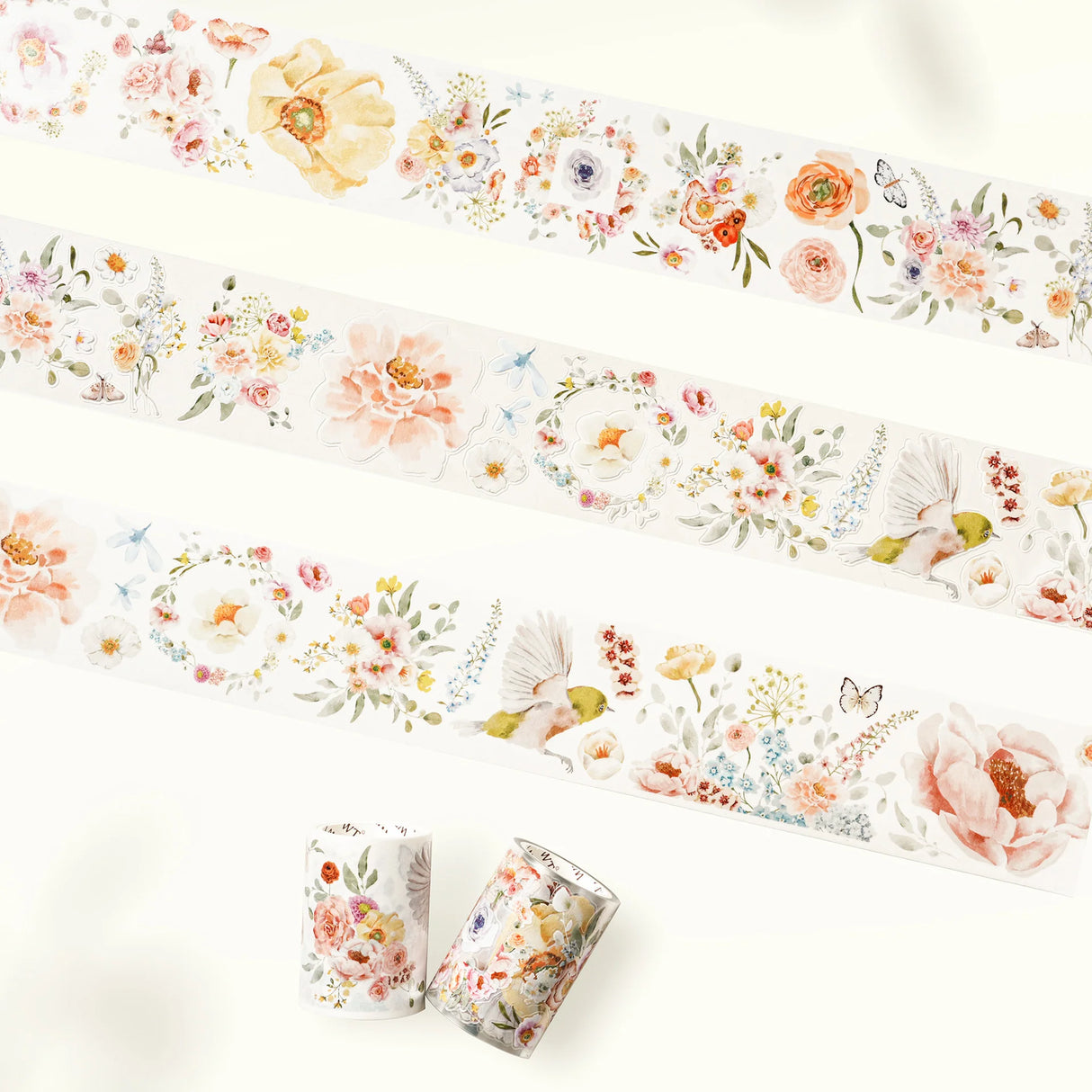 Say hello to warm days and even warmer vibes with our Pre-cut Floral Finch Wide PET Tape. Featuring soft orange florals and dainty finches, this tape is like golden hour wrapped on a roll. It’s pre-cut, so you can peel, stick, and get creative without the scissors scramble. Whether you’re journaling, planning, or decorating happy mail, this one’s got that sweet sunny magic your pages have been waiting for.
Brand: WT ( The Washi Tape Shop)
Pre-cut PET Tape
Size: 60mm×5m
Design Loop: 100cm