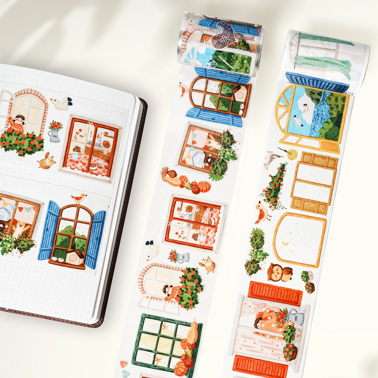 Pre-cut Pane & Simple Wide Washi / PET Tape