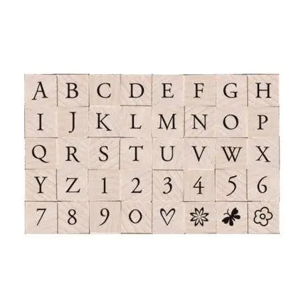 Printer's Type Uppercase Alphabet Set Wood Stamps - Hero Arts