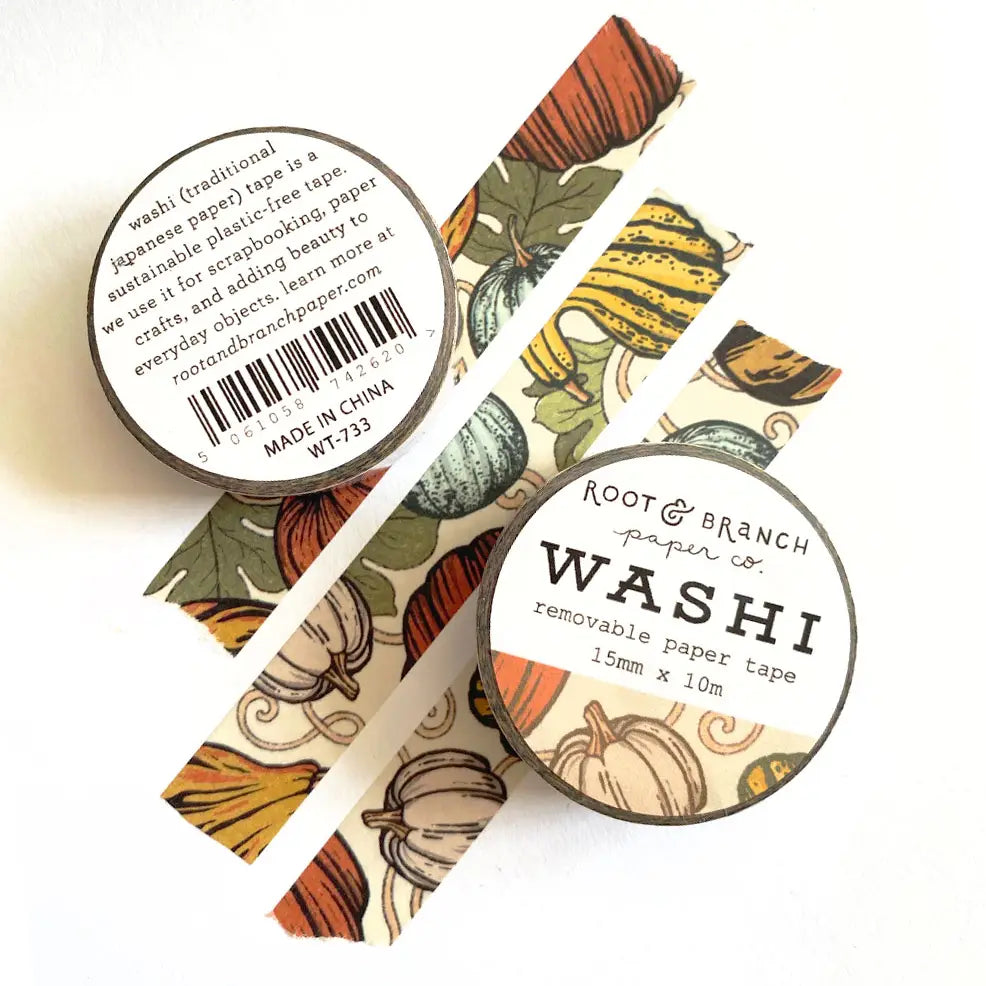 Root & Branch Pumpkin + Gourds Fall Washi Tape