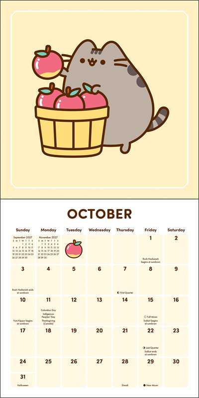 Enjoy 12 months of snacks, naps, and fun with Pusheen the cat!
Smartly sized for cozy corners, busy bulletin boards, or any small spaces, the Pusheen 2027 Mini Wall Calendar adds just the right amount of color, cuteness, and creative organization wherever you need it.
Features include:
7" x 7" (7" x 14" open)—a great size for small spaces
Cover design eliminates need for plastic packaging
Printed on FSC®-certified paper with soy-based ink
Planning spread for September–December 2026
Spans January–Decemb