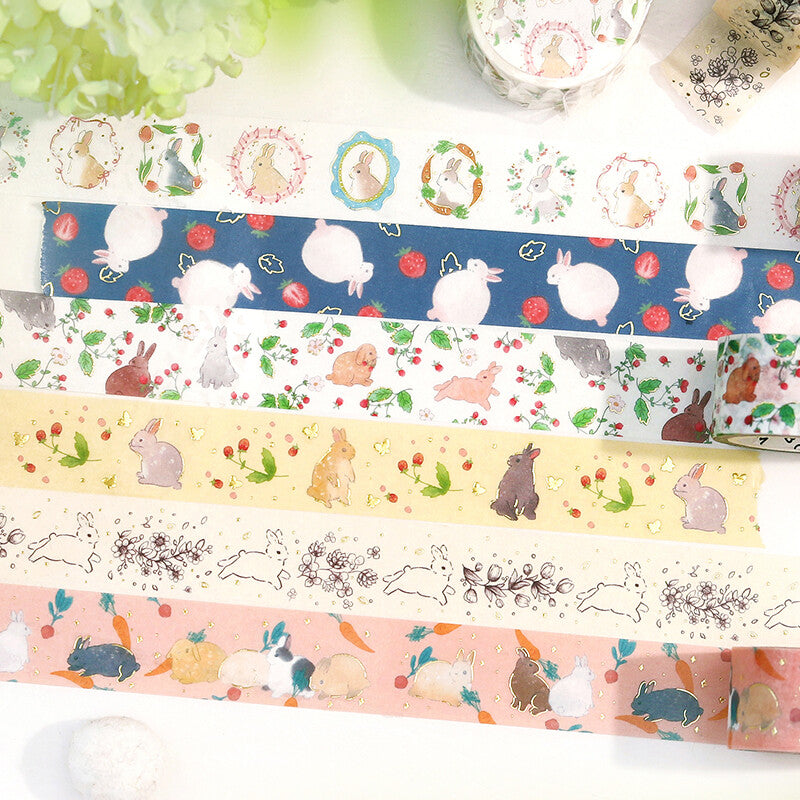 Rabbit Country Strawberry Washi Tape