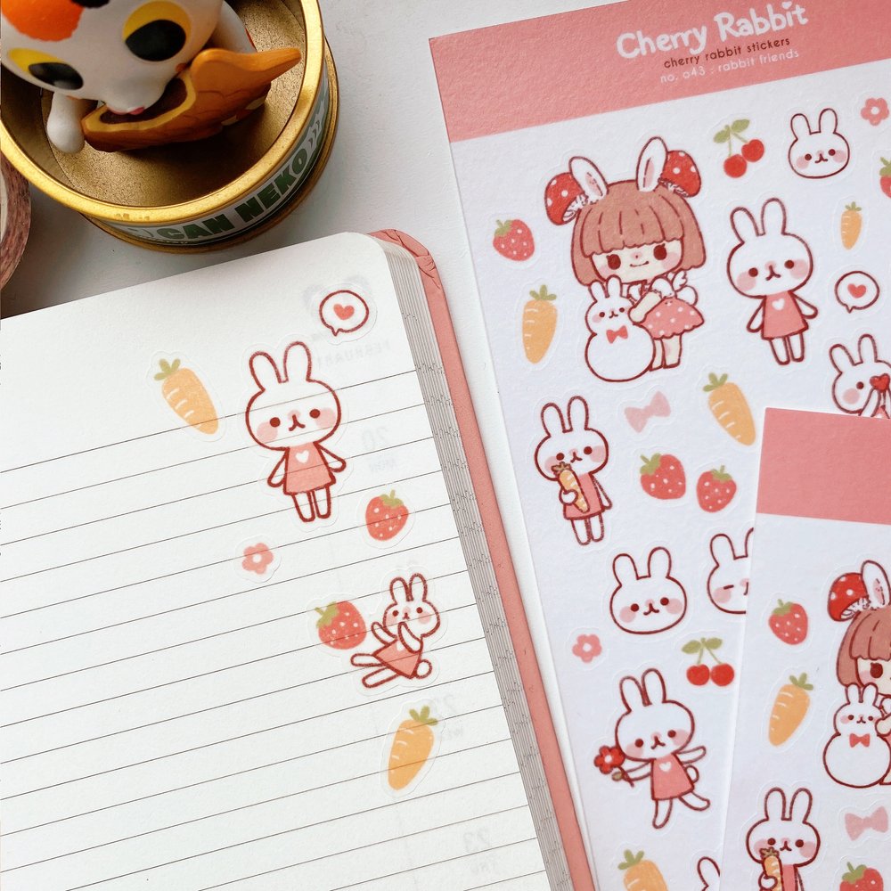 Rabbit Friends Sticker Sheet