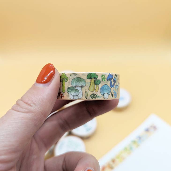 Drawn to Nature - Rainbow Mushroom Washi Tape
