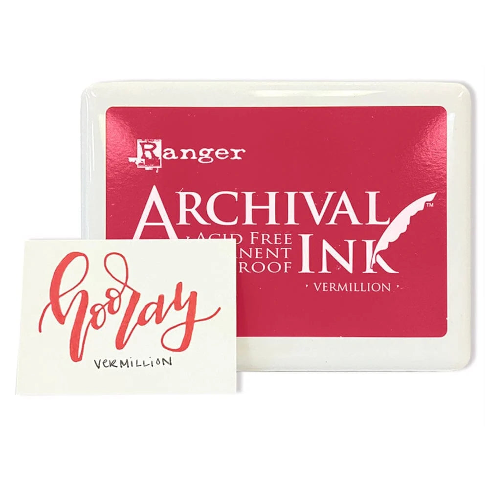 Ranger Archival Ink Jumbo InkPad - Vermillion
Archival Inks™ provide long-lasting stamping results that are permanent on many surfaces. Get a crisp image that doesn't bleed over water-based inks and markers, acrylic paint, watercolors, Tim Holtz® Alcohol Ink and more.
