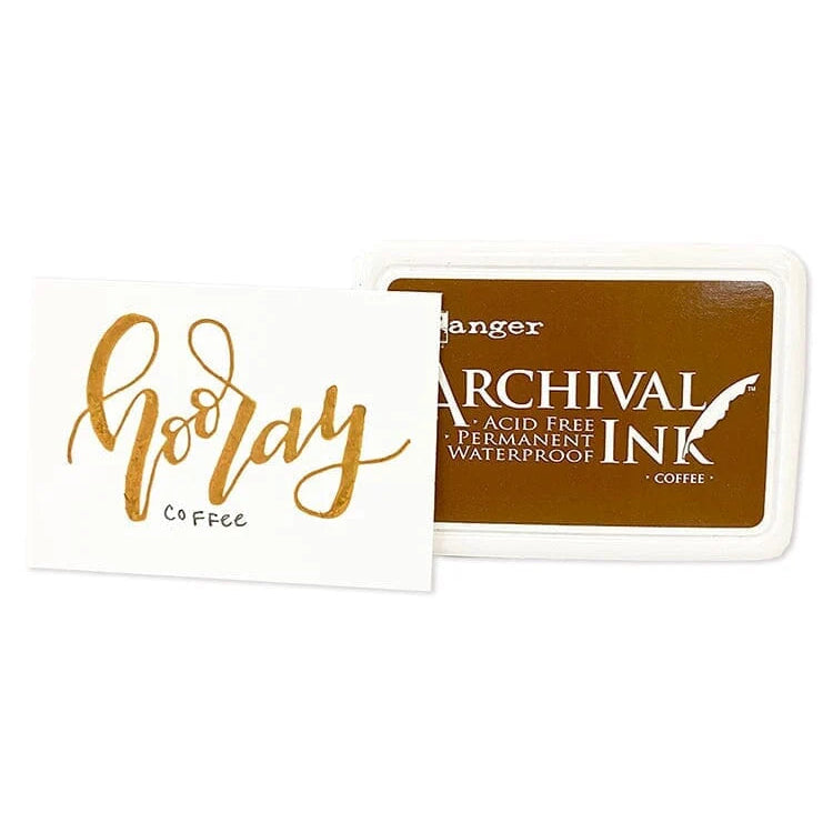 Ranger Archival Ink Pad - Coffee
Archival Inks™ provide lasting stamping results that are permanent on many surfaces. Get a crisp image that doesn't bleed over water-based inks, markers, acrylic paint, watercolors, and more. Pads can be easily re-inked with the coordinating Archival Ink Re-Inker.